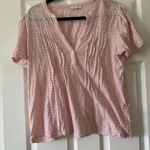 Lucky Brand Pink Striped Women's Top